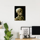 Gogh Head of a Skeleton met een Burning Cigarette Poster (Thuiskantoor)