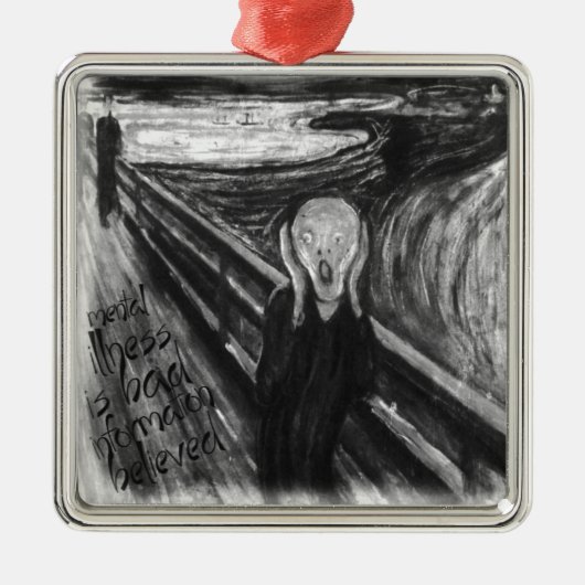 Gogh Mental Remake: De vertoning van Edvard Munch Metalen Ornament (Voorkant)