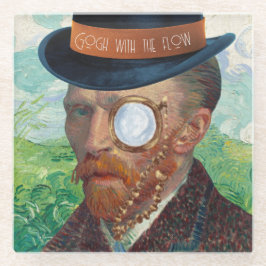 Gogh met het Flow Glass Onderzetter Glazen Onderzetter