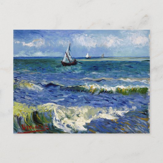 Gogh Seascape bij Les Saintes-Maries-de-la-Mer Briefkaart (Voorkant)