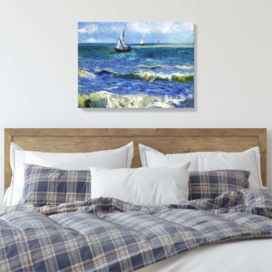 Gogh Seascape near Les Saintes-Maries-de-la-Mer Canvas Afdruk (Insitu (Slaapkamer))