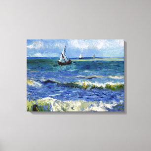Gogh Seascape near Les Saintes-Maries-de-la-Mer Canvas Afdruk