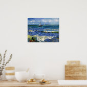 Gogh Seascape near Les Saintes-Maries-de-la-Mer Poster (Keuken)