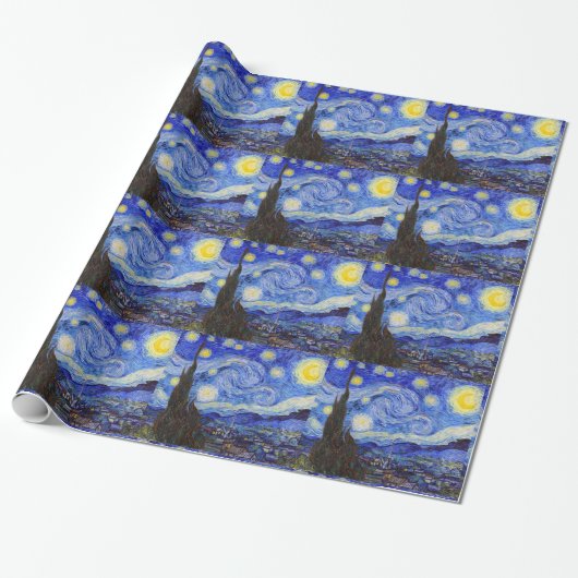 Gogh , “Starry Night” Cadeaupapier (Uitgerold)