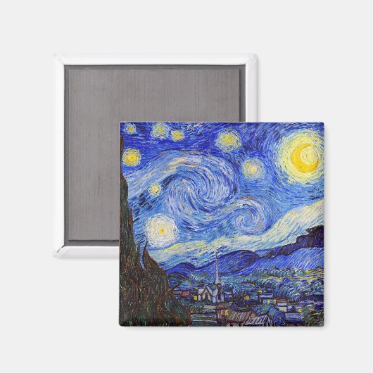Gogh , “Starry Night” Magneet (Voorkant / Achterkant)