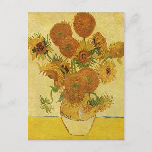 Gogh, Vincent Willem van Stilleben mit Sonnenblume Briefkaart (Voorkant)
