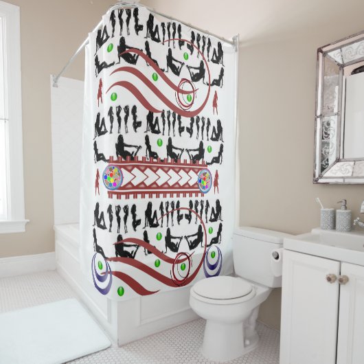 gogo is een wit damesgordijn douchegordijn (In situ)