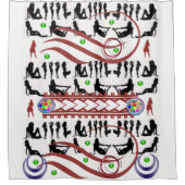 gogo is een wit damesgordijn douchegordijn (Voorkant)