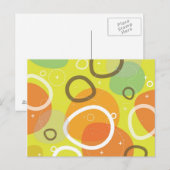 Gogo Retro Modern Abstract Briefkaart (Voorkant / Achterkant)