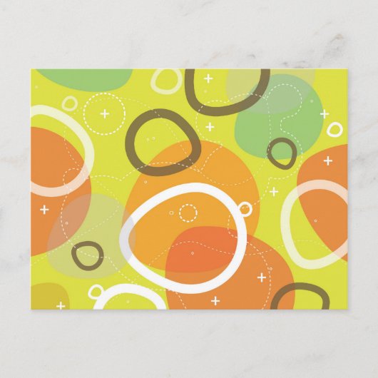 Gogo Retro Modern Abstract Briefkaart (Voorkant)