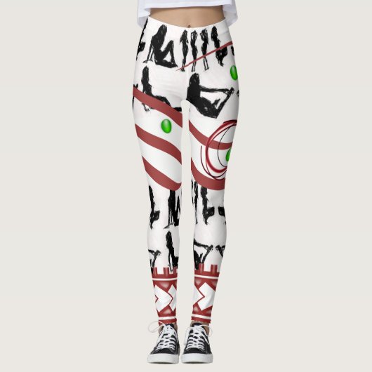gogo witte dames lange leggings (Voorkant)