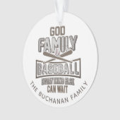 GoGod Familie Baseball Familie Kerstmis Ornament (voorkant)