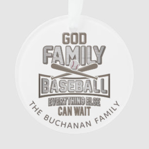 GoGod Familie Baseball Familie Kerstmis Ornament