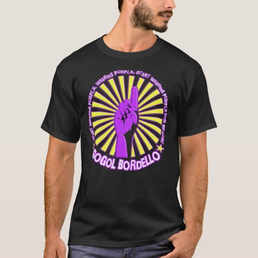 Gogol Bordello - Begin met het dragen van Paarse E T-shirt (Voorkant)