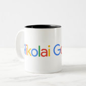 Gogol! Tweekleurige Koffiemok (Voorkant links)