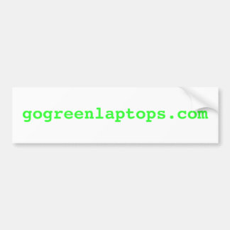 gogreenlaptops.com bumpersticker