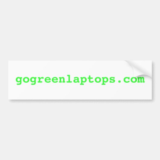 gogreenlaptops.com bumpersticker (Voorkant)