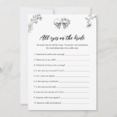 GOHIC LOVE Alle ogen op de bruid bruids spel Kaart (Voorkant)