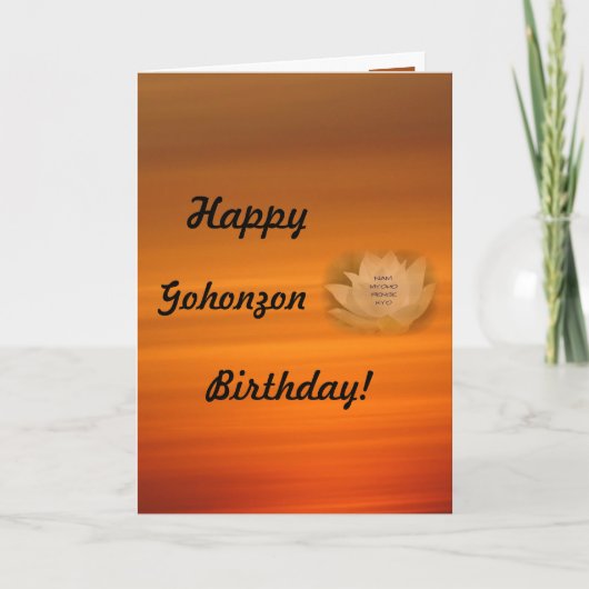 Gohonzon Birthday Card SGI boeddhisme Kaart (Voorkant)