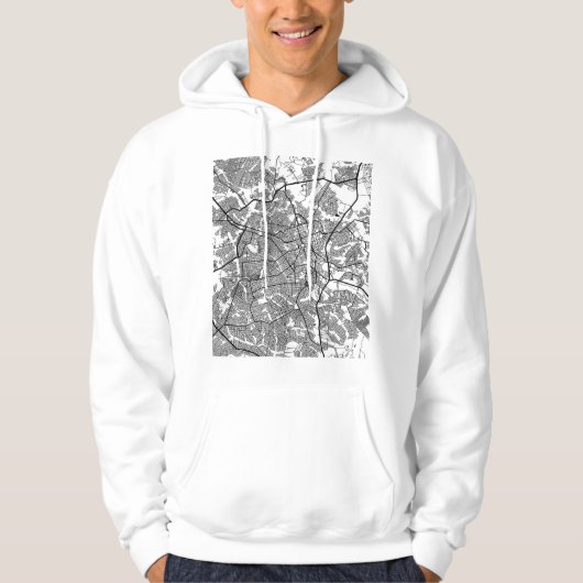 Goiânia Brazil City Map Hoodie (Voorkant)