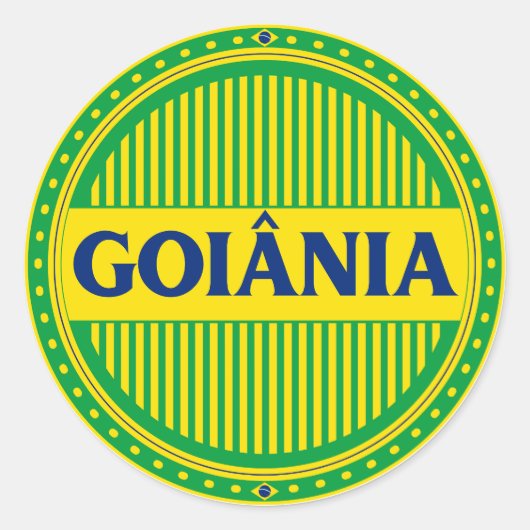Goiânia City Pride – Braziliaanse identiteit Ronde Sticker (Voorkant)