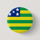 Goiás, Braziliaanse vlaggenknop Ronde Button 3,2 Cm (Voorkant)