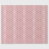 Goid Folie Daisies op Roze Cadeaupapier (Vlak)