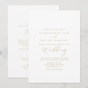 GoID Idyllic Calligrafie Front & Rug Wedding Kaart