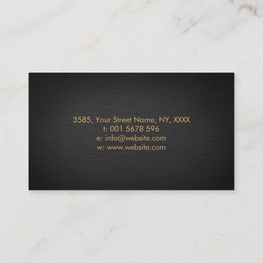 GoIden Infinity Symbol Feather - Line Art Business Visitekaartje (Achterkant)