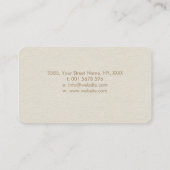 GoIden Infinity Symbol Feather - Line Art Visitekaartje (Achterkant)