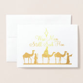 Goil Folie Foto Kerst Kaart Drie Wijzen (Voorkant met envelop)