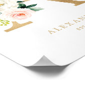 Goil Folie Nursery Monogram Peach Florals Letter A Poster (Hoek)