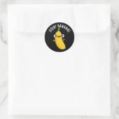 Goin Bananas Funny Fruit Pun Dark BG Ronde Sticker (Tas)