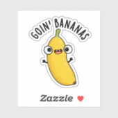 Goin Bananas Funny Fruit Pun Sticker (Vel)