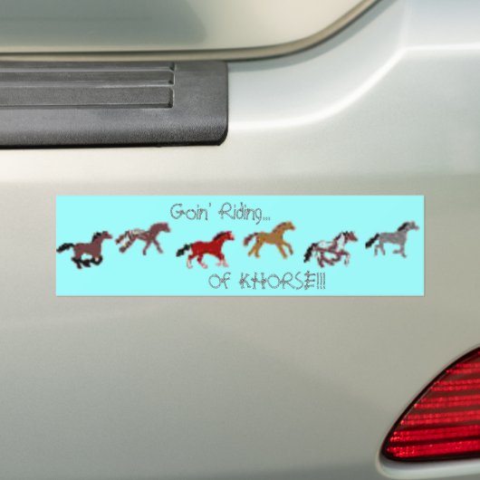 Goin' Riding... Van KHORSE!! Bumpersticker (Op auto)