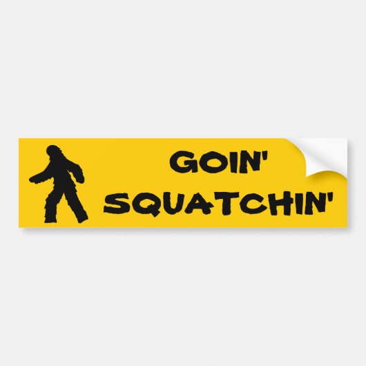 Goin' Squatchin' Bumpersticker (Voorkant)