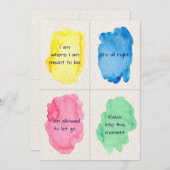 Going Algemene Waterverf Affirmatie Set Kaarten (Voorkant / Achterkant)