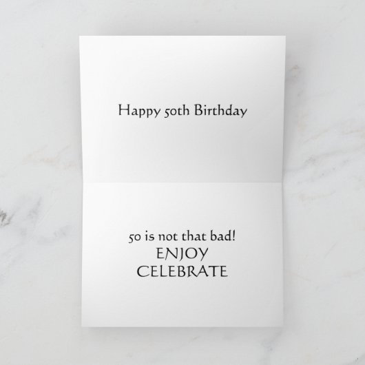 "GOING APE?" 50e BIRTHDAY KAART (Binnen)