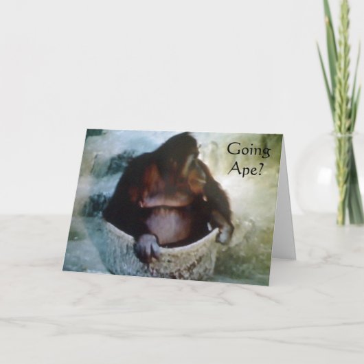 "GOING APE?" 50e BIRTHDAY KAART (Voorkant)