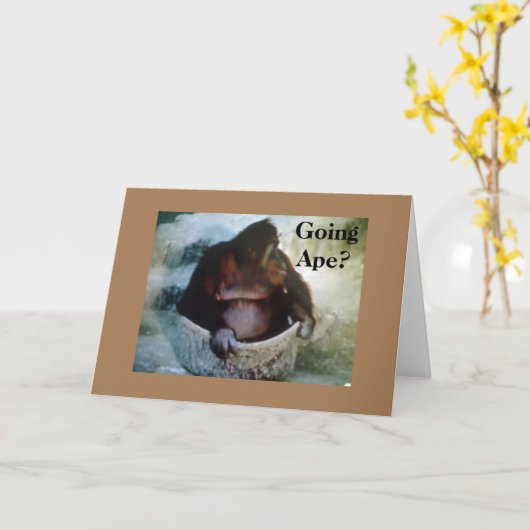 "GOING APE?" 60e BIRTHDAY HUMOR Kaart (Gele Bloem)