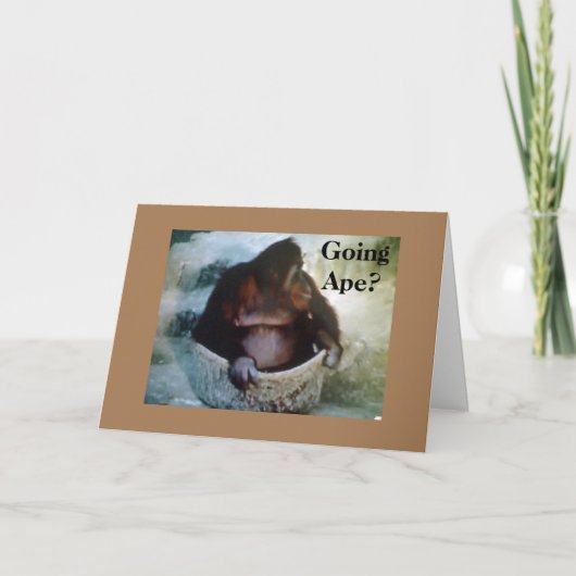 "GOING APE?" 60e BIRTHDAY HUMOR Kaart (Voorkant)