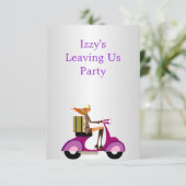 Going Away Party Event Girl op de motor Kaart (Staand voorkant)