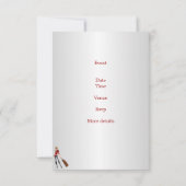 Going Away Party Event Meisje met Bagage Kaart (Achterkant)