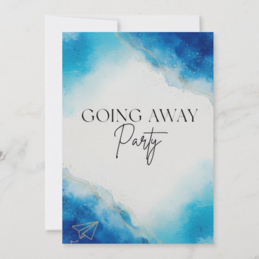 Going Away Party Invitation Printable Template Kaart (Achterkant)