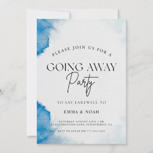 Going Away Party Invitation Printable Template Kaart (Voorkant)