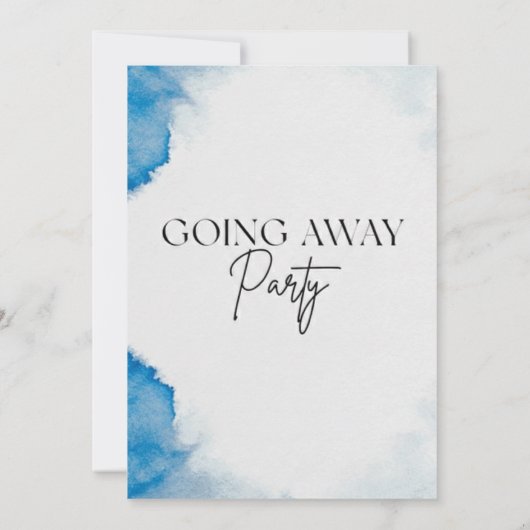 Going Away Party Invitation Printable Template Kaart (Achterkant)