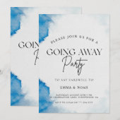 Going Away Party Invitation Printable Template Kaart (Voorkant / Achterkant)
