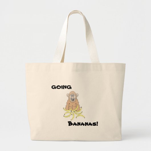 Going Bananas Bag Grote Tote Bag (Voorkant)