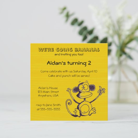 Going Bananas Kaart (Staand voorkant)