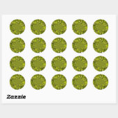 Going Bananen Going Green Kaleidoscoop Patroon Ronde Sticker (Vel)